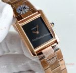 Replica Cartier Tank Solo Swiss Quartz watches Rose Gold Onyx Dial